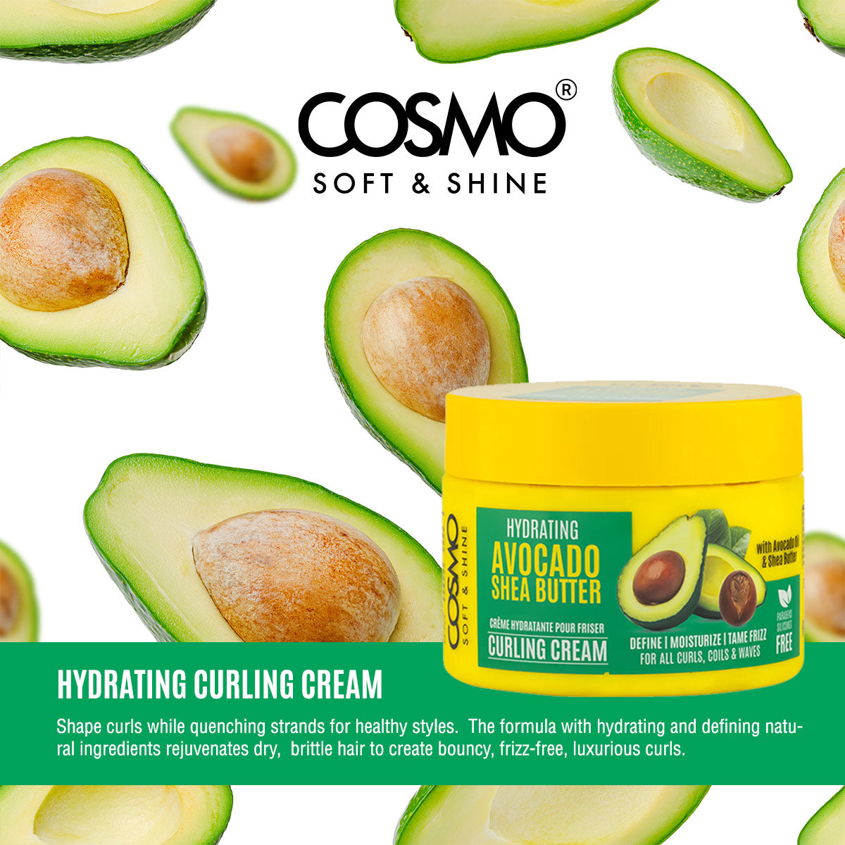 Soft & Shine Hydrating Avocado & Shea Butter Curling Cream